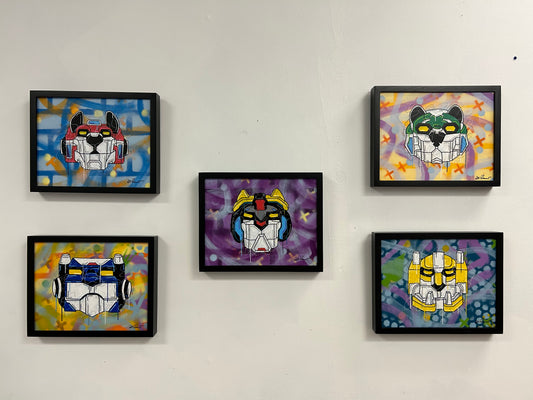 Voltron Graffiti Lion Collection 5 Prints by David Ruggeri NOW SHIPPING