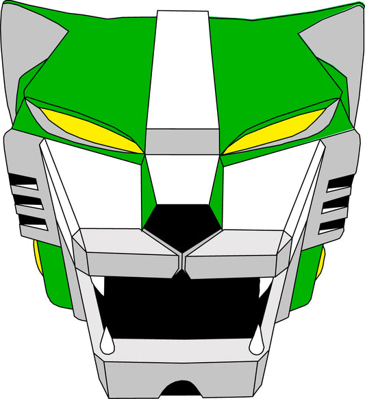 Voltron Green Lion Face Mask