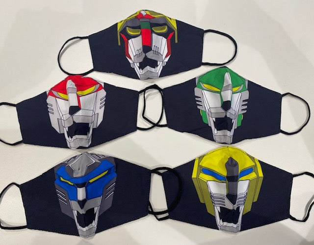 Voltron Blue Lion Face Mask