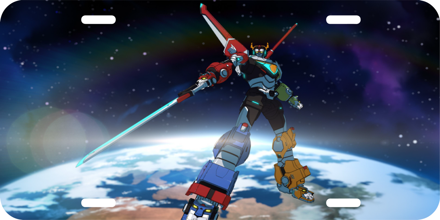 Voltron Legendary Defender License Plate