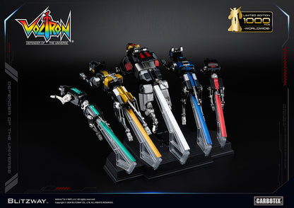 Defender of the Universe Carbotix Black Voltron Figure AND BASE by Blitzway