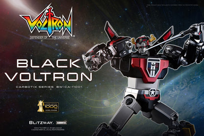 Defender of the Universe Carbotix Black Voltron Figure AND BASE by Blitzway