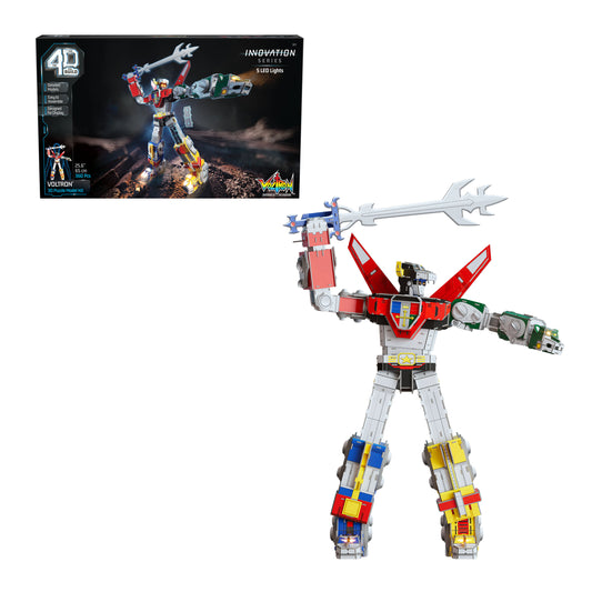 4D Build, Voltron 3D Puzzle Model Kit with LED Lights