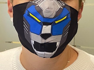 Voltron Blue Lion Face Mask