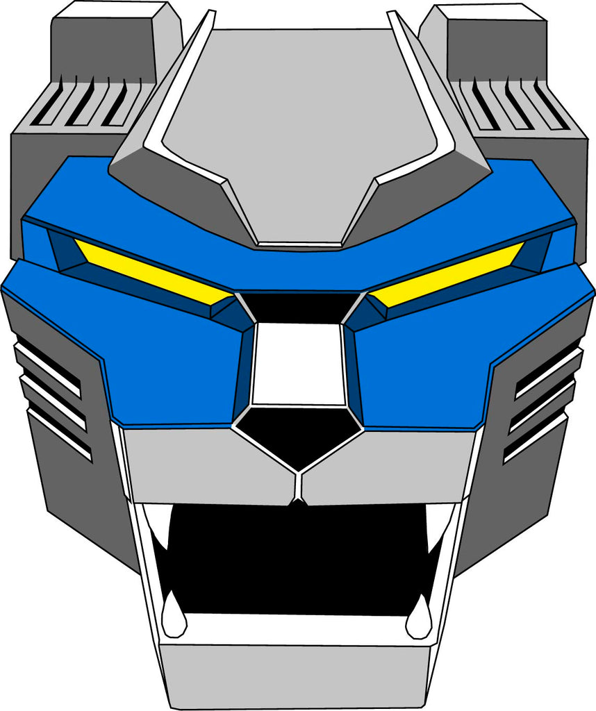 Voltron Blue Lion Face Mask