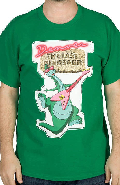 Denver the Last Dinosaur Guitar T-shirt